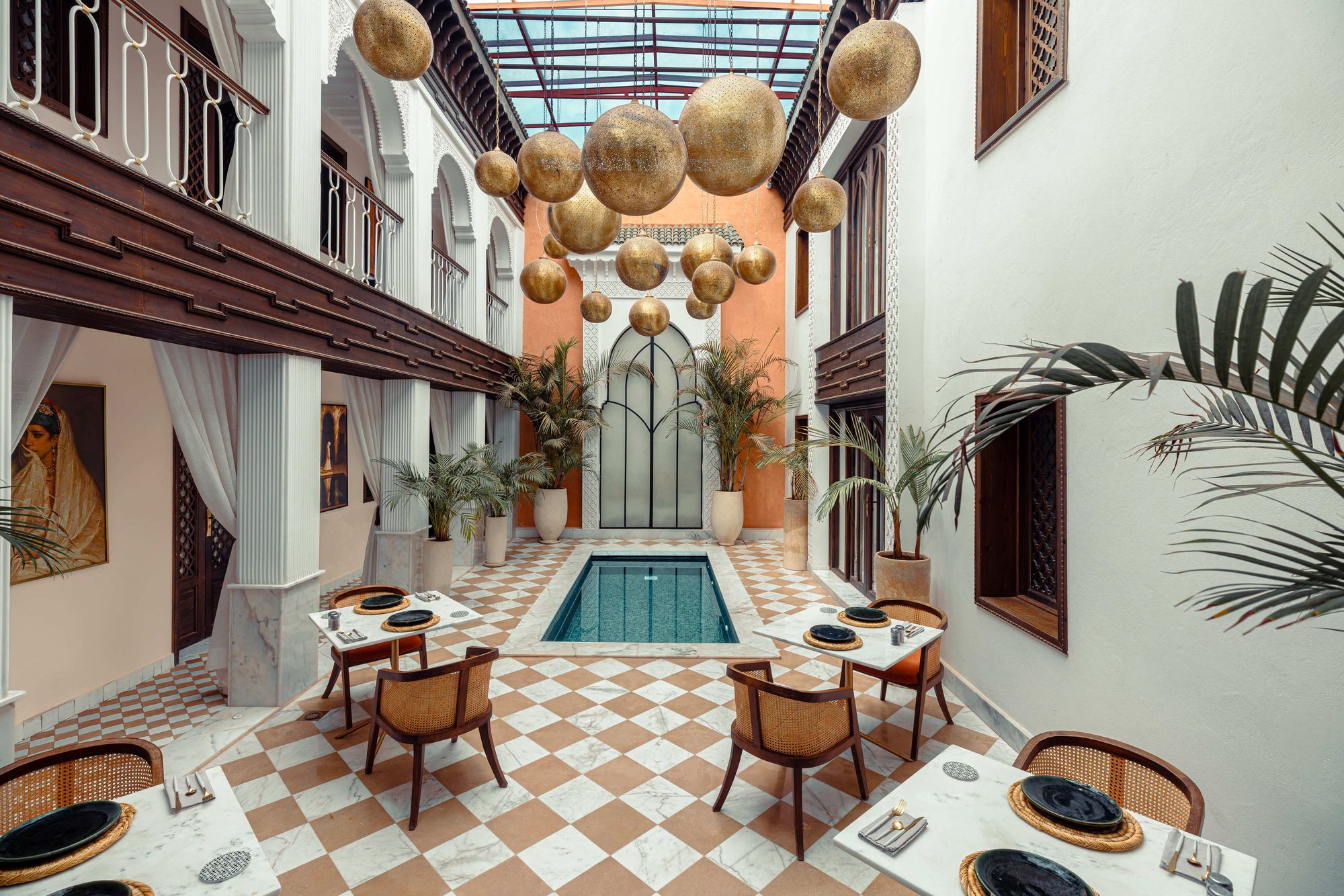 Le patio lumineux du Riad Le Saadien